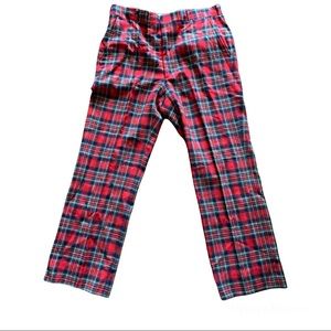 Vintage 100% Wool Red Plaid Trouser Pants
